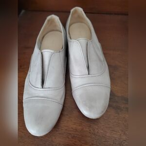 Mercanti Fiorentini Taupe Leather Shoes, Size 9